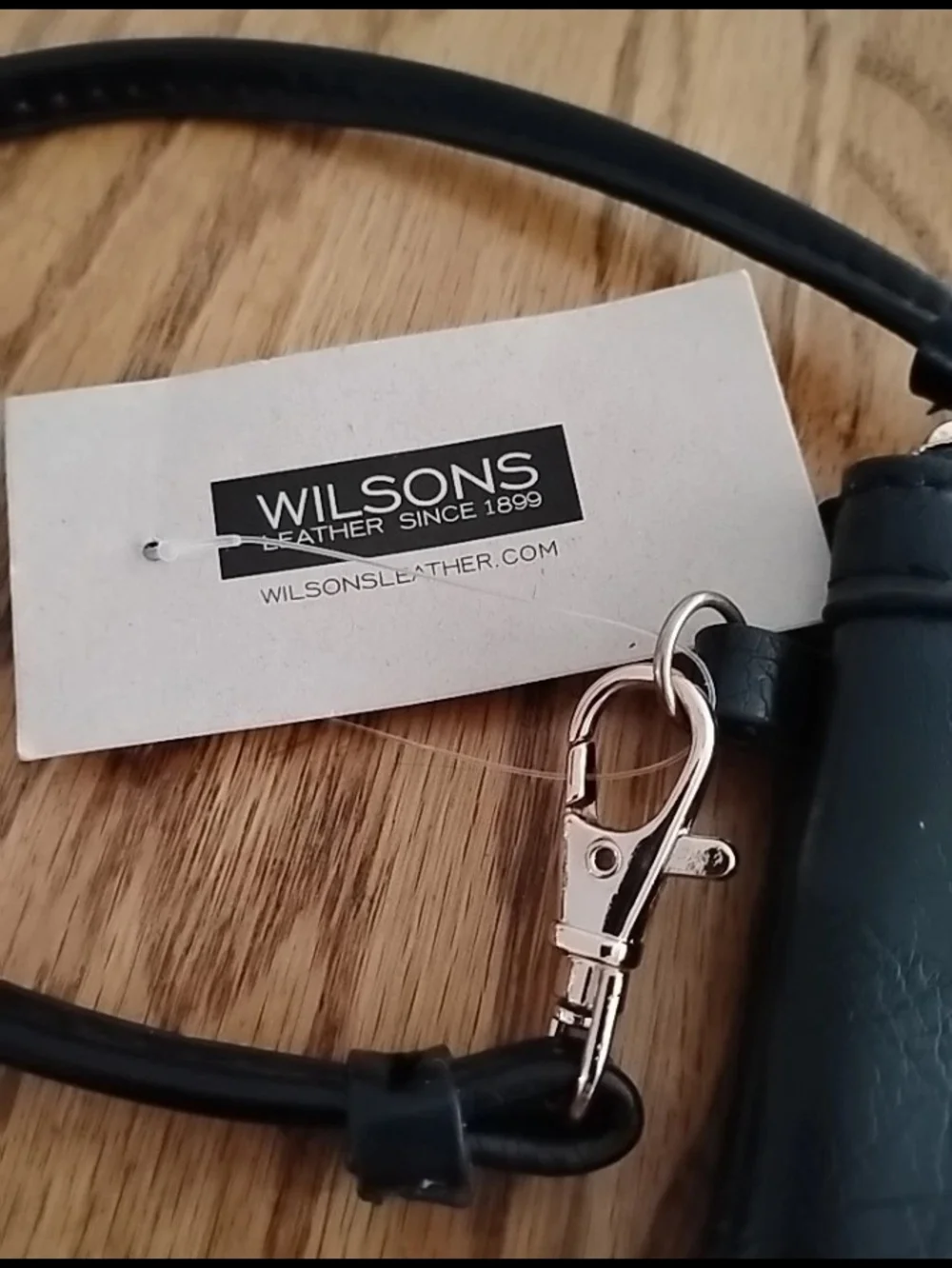 Wilsons Leather - Black Leather - Wristlet Clutch - NEW with Tags